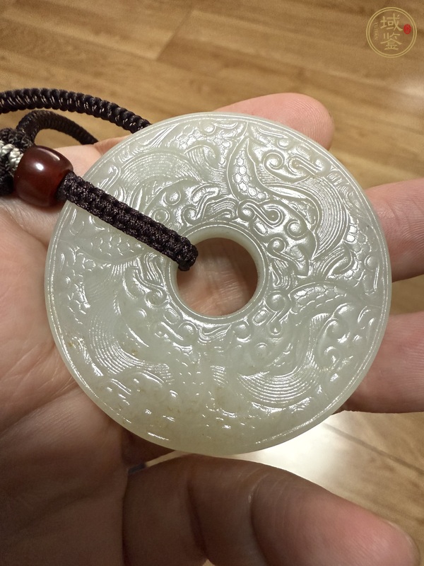 古玩玉器和田玉雕“龍鳳紋璧”真品鑒賞圖