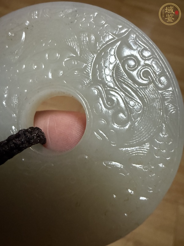 古玩玉器和田玉雕“龍鳳紋璧”真品鑒賞圖