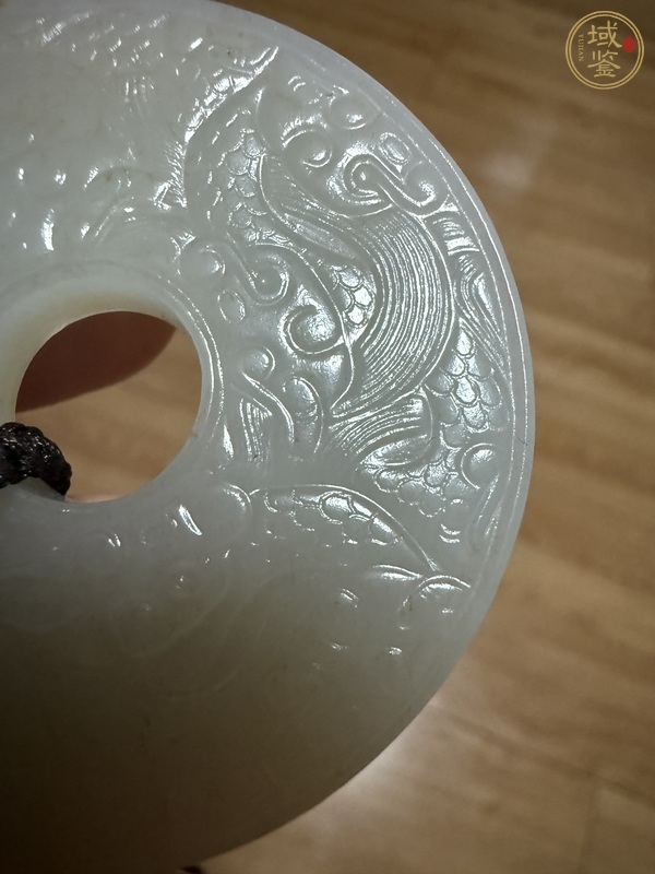 古玩玉器和田玉雕“龍鳳紋璧”真品鑒賞圖