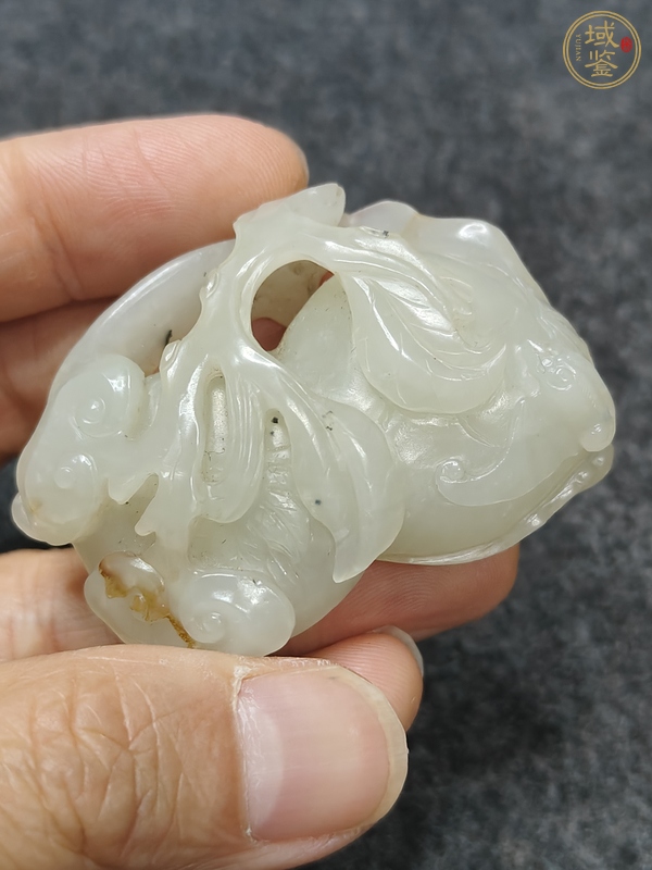 古玩玉器和田玉雕“福壽如意”把件真品鑒賞圖