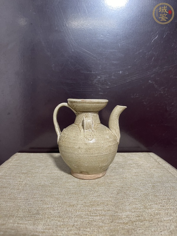 古玩陶瓷黃褐釉執壺真品鑒賞圖