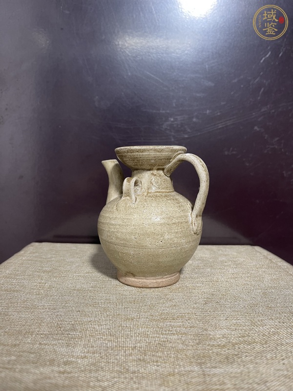 古玩陶瓷黃褐釉執壺真品鑒賞圖