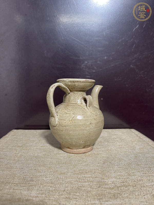 古玩陶瓷黃褐釉執壺真品鑒賞圖