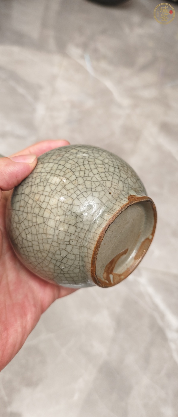 古玩陶瓷綠哥釉長頸瓶真品鑒賞圖