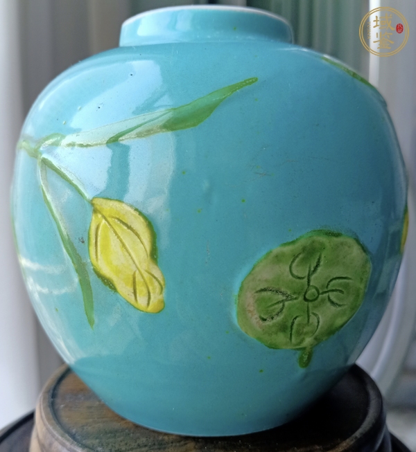 古玩陶瓷粉彩堆花花鳥罐真品鑒賞圖
