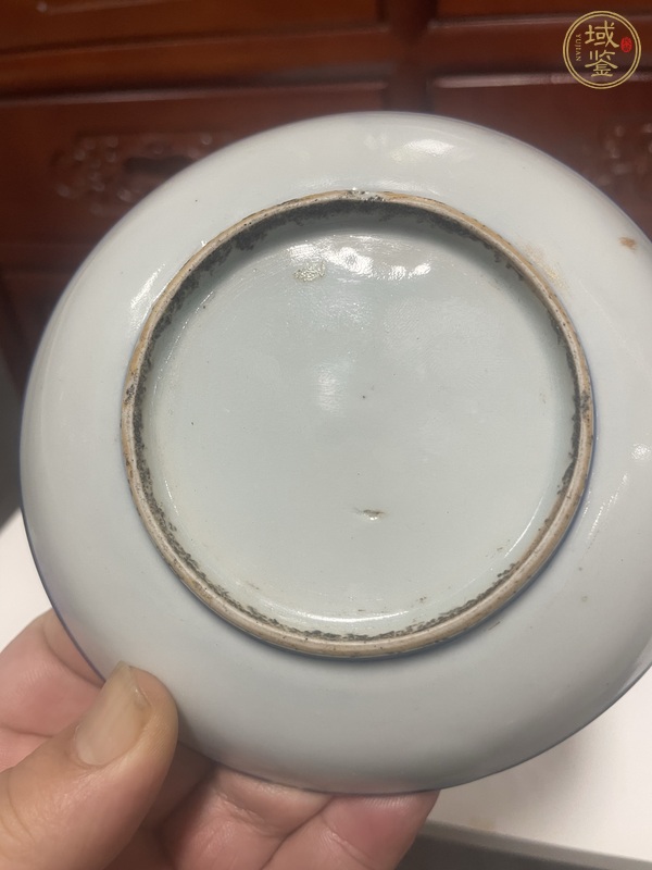 古玩陶瓷雙旗盤真品鑒賞圖