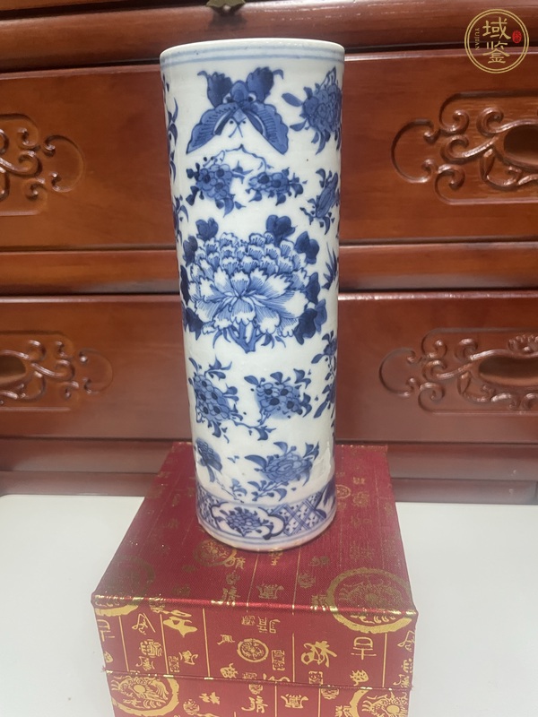 古玩青花筒瓶真品鑒賞圖