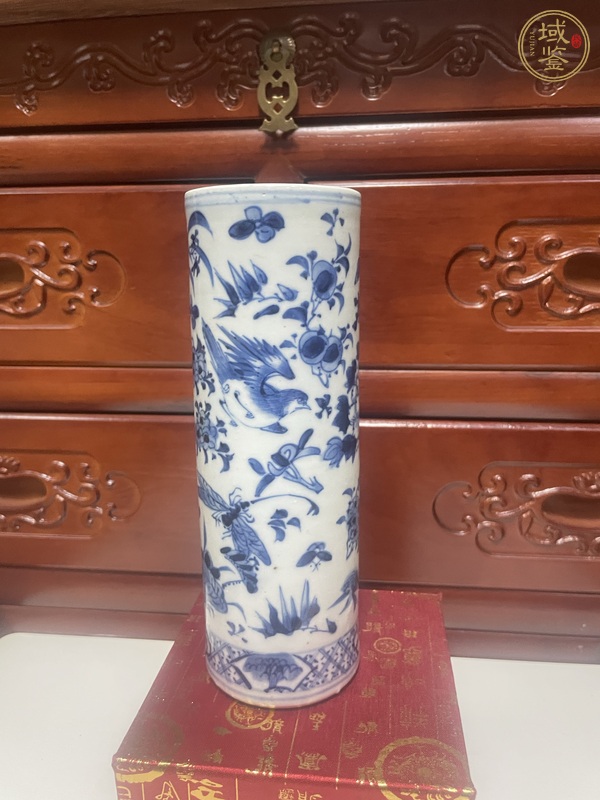 古玩陶瓷青花筒瓶真品鑒賞圖