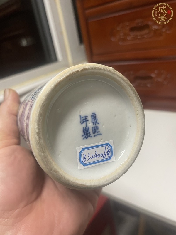 古玩陶瓷青花筒瓶真品鑒賞圖