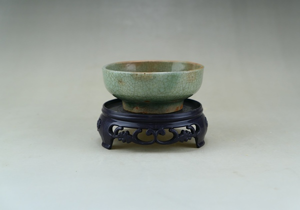古玩陶瓷清中期.綠哥釉筆洗（文房雅器）拍賣，當前價格231元