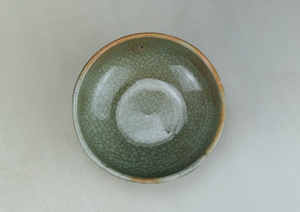 古玩陶瓷清中期.綠哥釉筆洗（文房雅器）拍賣，當前價格231元