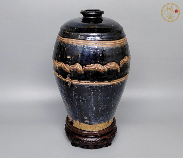 古玩陶瓷黑釉梅瓶真品鑒賞圖