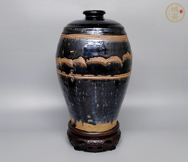 古玩陶瓷黑釉梅瓶真品鑒賞圖
