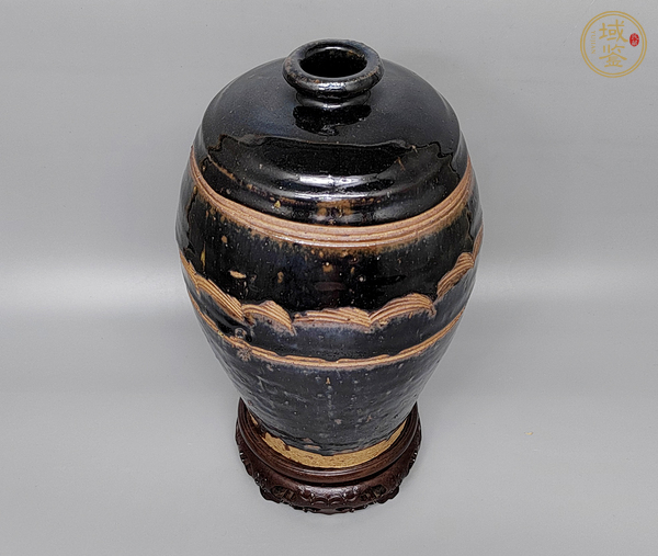 古玩陶瓷黑釉梅瓶真品鑒賞圖