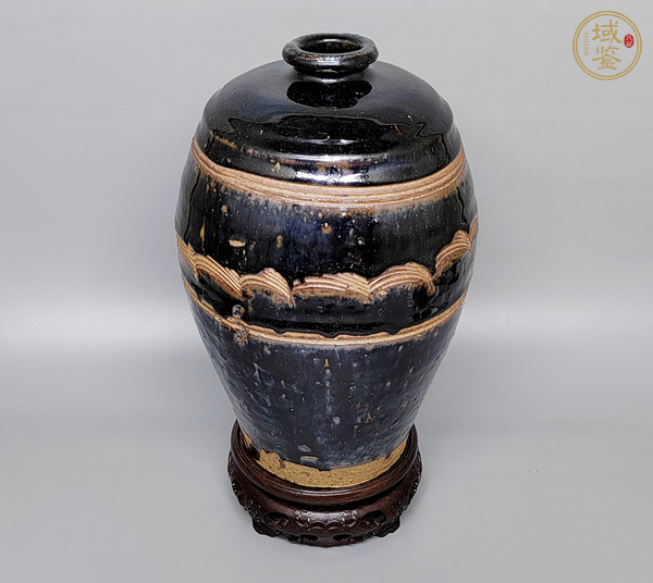 古玩陶瓷黑釉梅瓶真品鑒賞圖