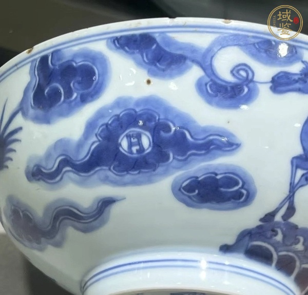 古玩陶瓷青花龍馬精神圖碗真品鑒賞圖
