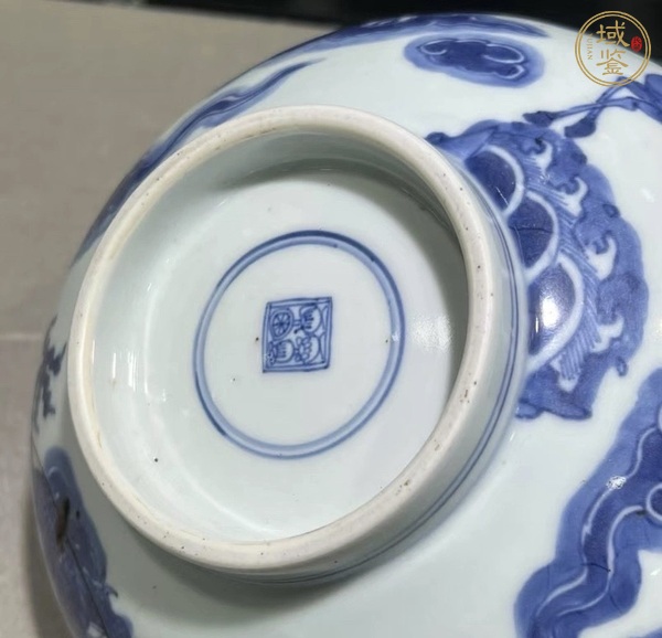 古玩陶瓷青花龍馬精神圖碗真品鑒賞圖