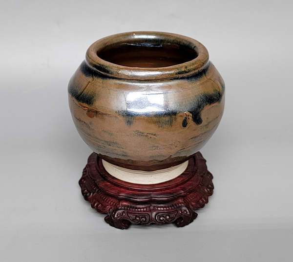 古玩陶瓷明代白胎紫金釉茶入拍賣，當(dāng)前價(jià)格0元