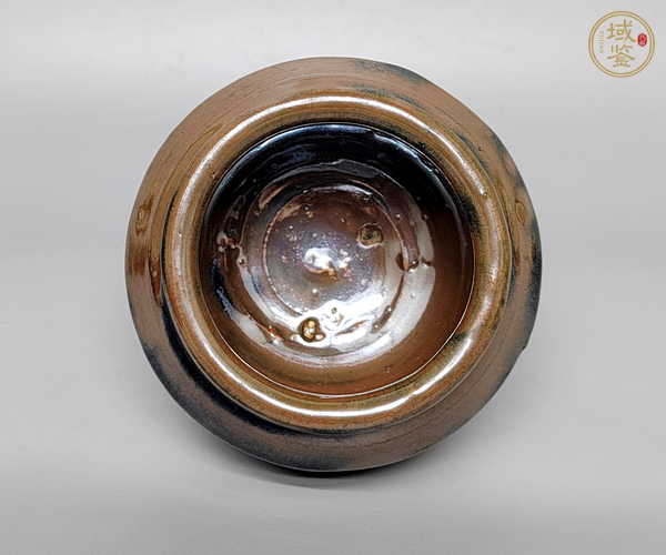 古玩陶瓷窯變黑釉罐真品鑒賞圖