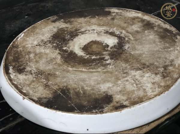 古玩陶瓷晚清淺降彩茶盤真品鑒賞圖