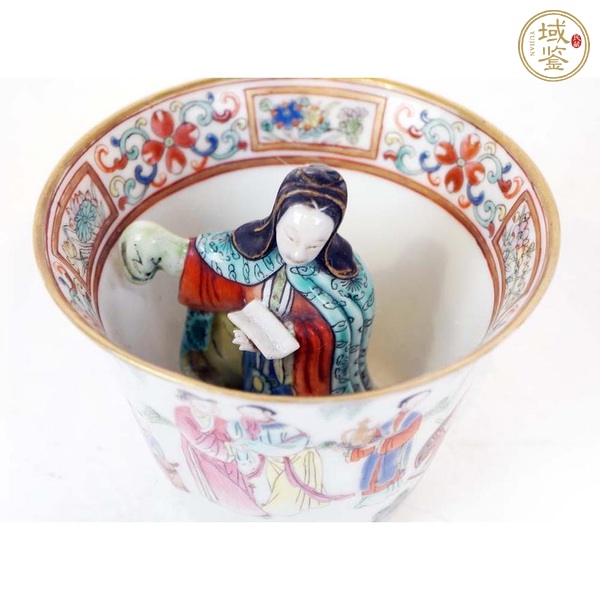 古玩陶瓷人物紋粉彩公道杯 真品鑒賞圖