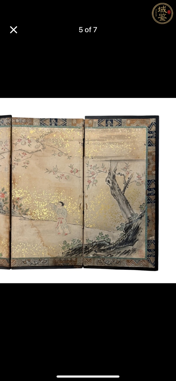 古玩字畫佚名仕女屏風(fēng)真品鑒賞圖