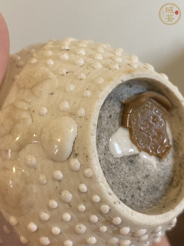 古玩陶瓷白釉珍珠地天球瓶真品鑒賞圖