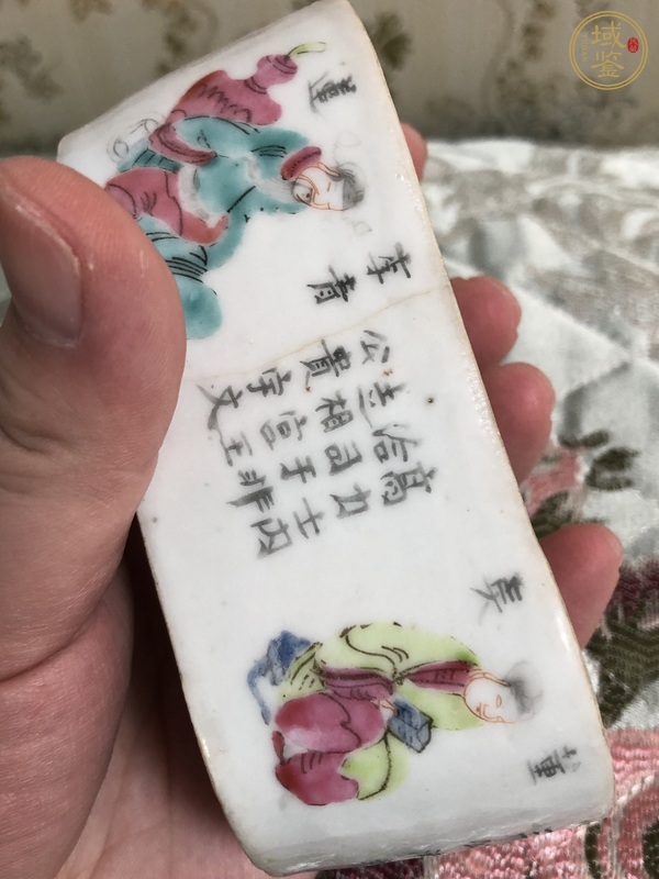 古玩陶瓷粉彩無雙譜人物蓋缸真品鑒賞圖