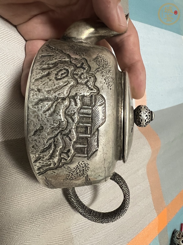 古玩銀壺真品鑒賞圖