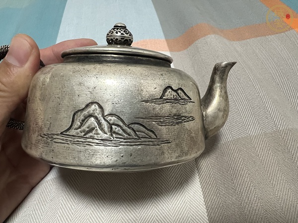 古玩雜項銀壺真品鑒賞圖