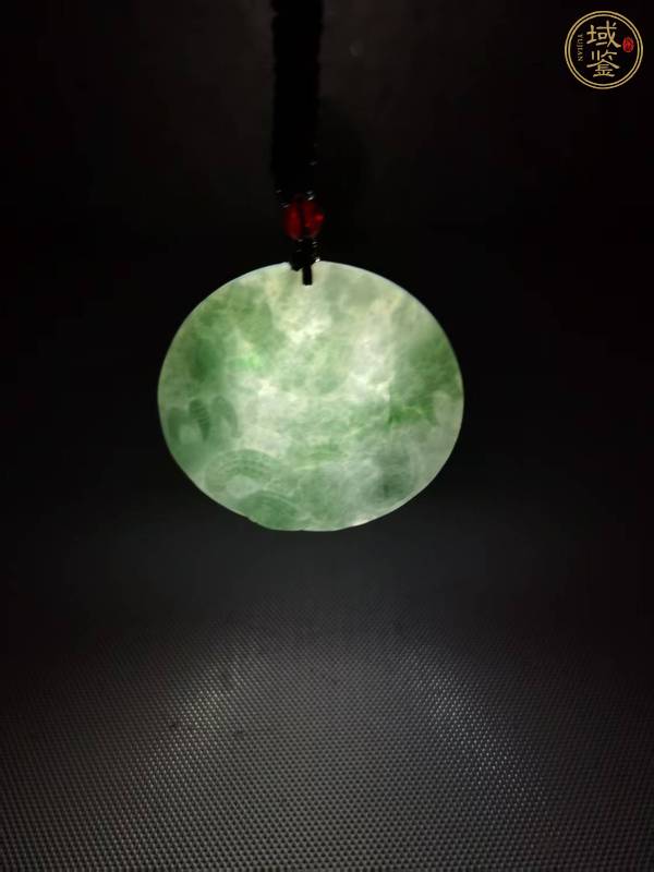 古玩玉器天然翡翠龍牌真品鑒賞圖