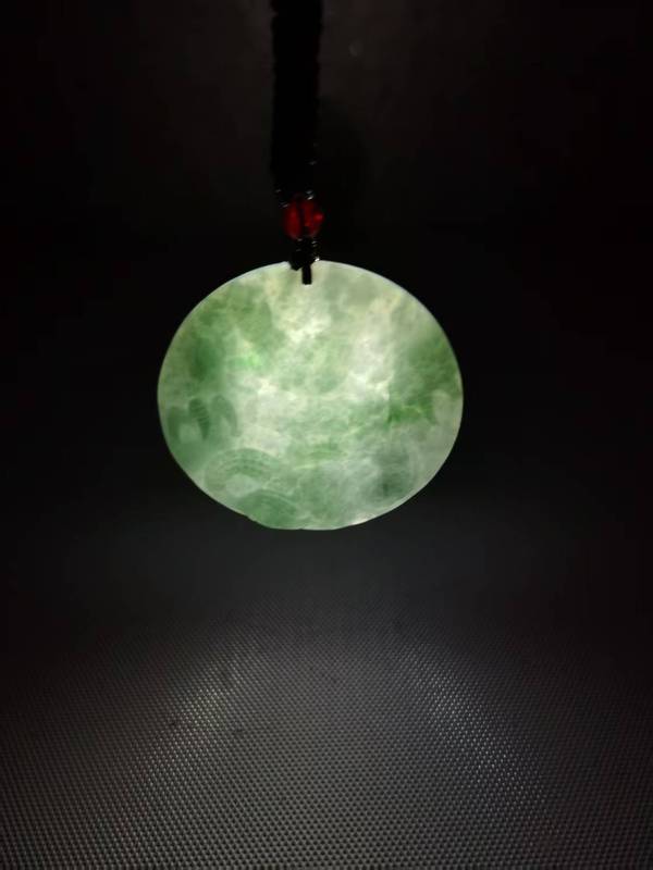 古玩玉器天然翡翠龍牌拍賣，當(dāng)前價(jià)格398元