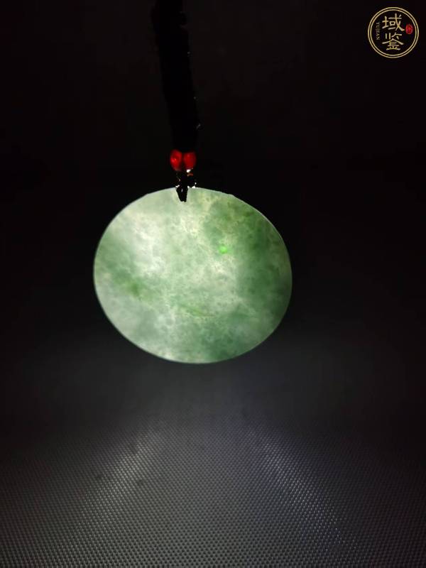 古玩玉器天然翡翠龍牌真品鑒賞圖