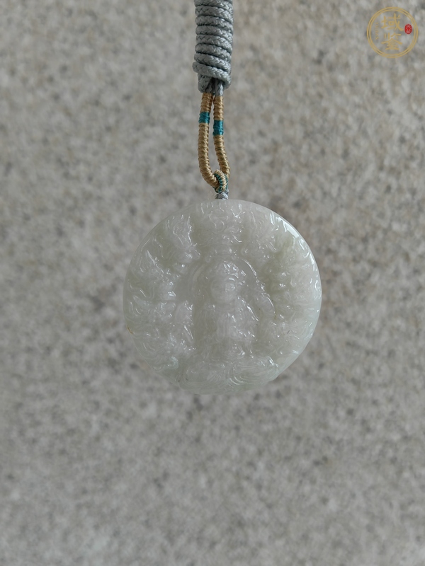 古玩玉器天然翡翠“觀音牌”真品鑒賞圖