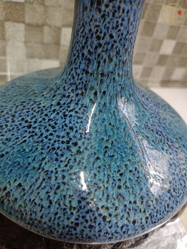 古玩陶瓷鈞釉荸薺瓶真品鑒賞圖