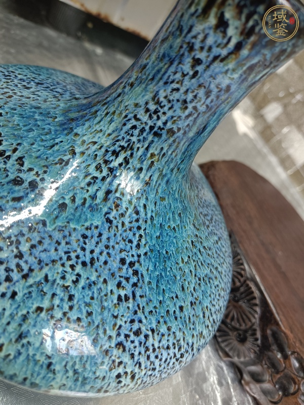 古玩陶瓷鈞釉荸薺瓶真品鑒賞圖