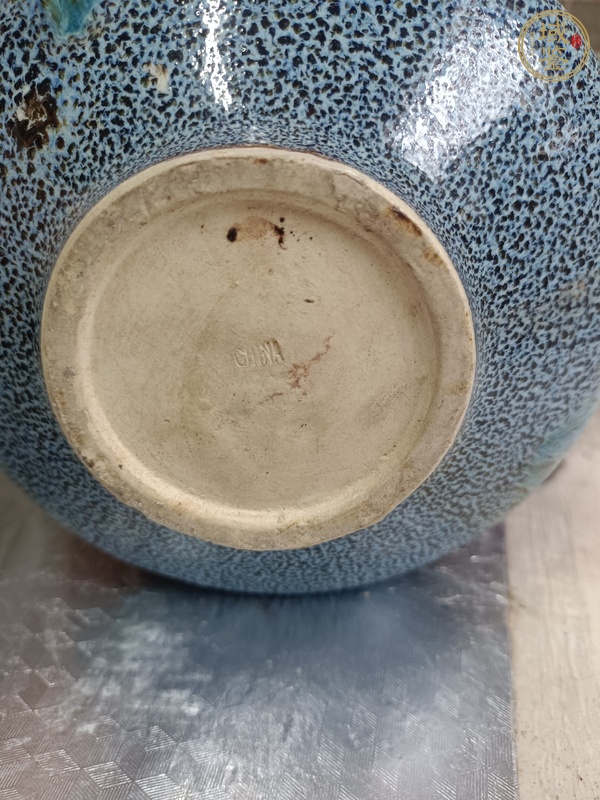 古玩陶瓷鈞釉荸薺瓶真品鑒賞圖