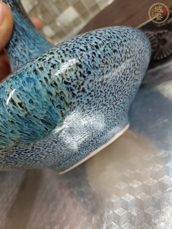 古玩陶瓷鈞釉荸薺瓶真品鑒賞圖