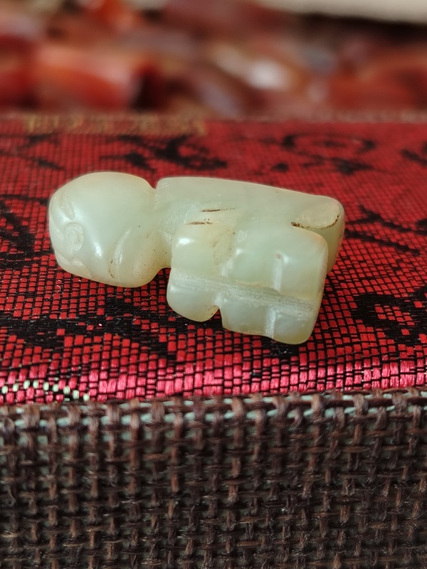 古玩玉器玉獸（壽）吊墜掛件拍賣，當前價格666元