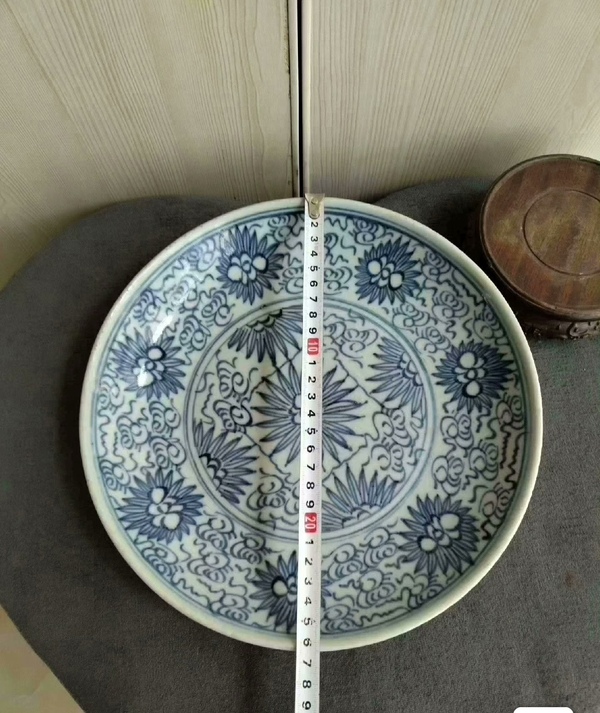 古玩陶瓷太陽(yáng)花間篆書福字吉語(yǔ)紋盤拍賣，當(dāng)前價(jià)格3366元