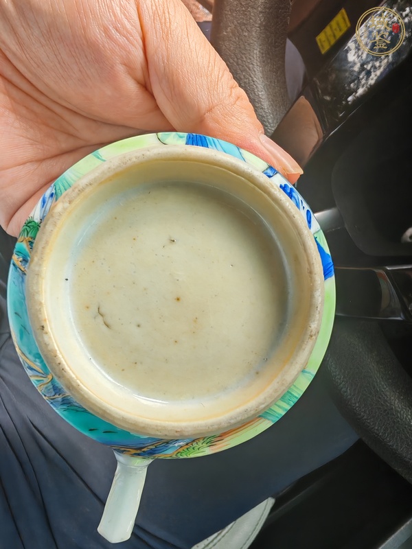 古玩陶瓷廣彩人物故事紋茶杯真品鑒賞圖