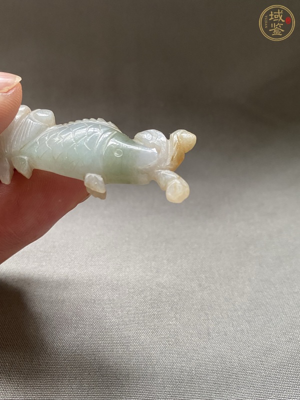 古玩玉器翡翠雕“魚形”掛件真品鑒賞圖