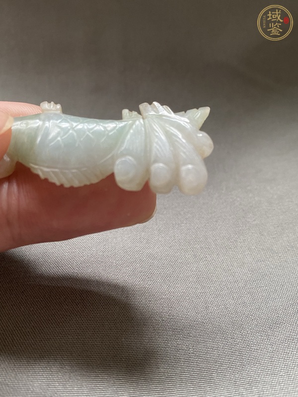 古玩玉器翡翠雕“魚形”掛件真品鑒賞圖