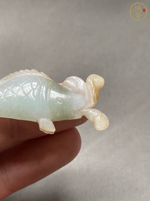 古玩玉器翡翠雕“魚形”掛件真品鑒賞圖