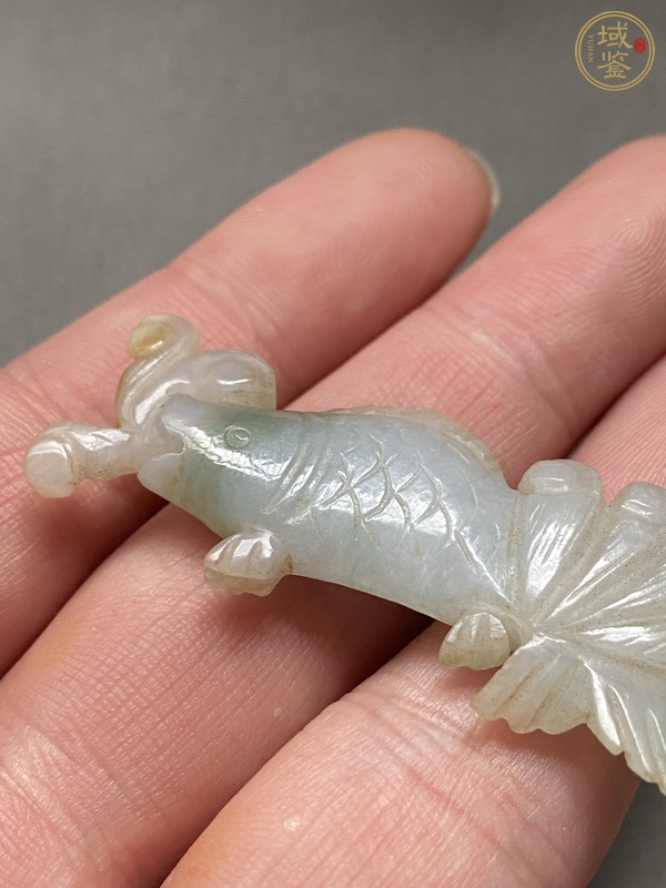 古玩玉器翡翠雕“魚形”掛件真品鑒賞圖