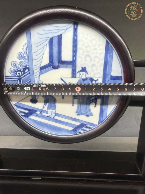 古玩陶瓷人物紋青花瓷片真品鑒賞圖