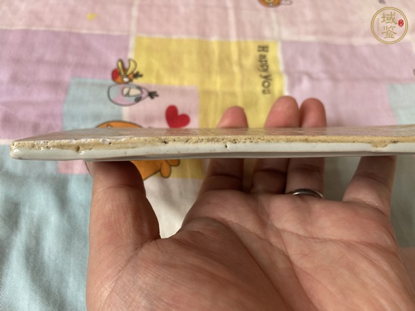 古玩陶瓷花卉紋青花瓷板畫真品鑒賞圖