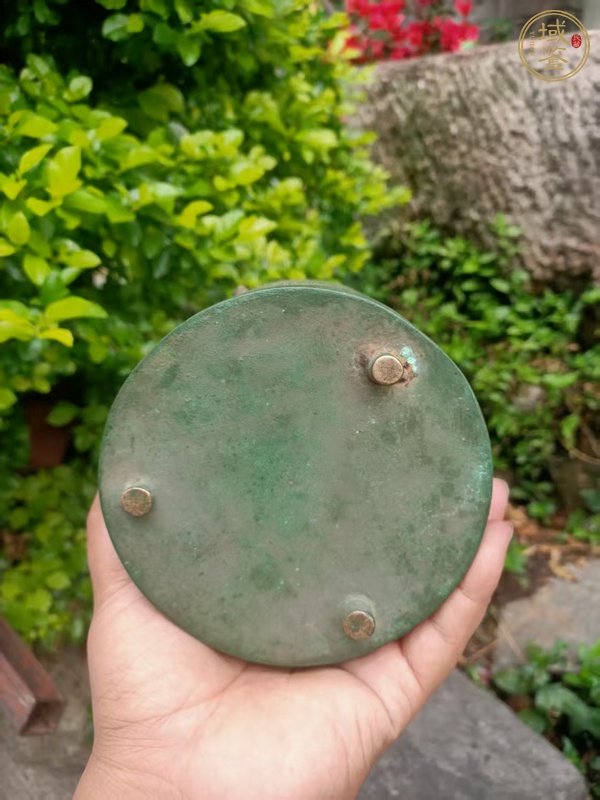 古玩銅器明代仿古風格儲貝器真品鑒賞圖