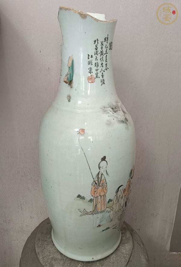 古玩陶瓷人物圖瓶標(biāo)本真品鑒賞圖