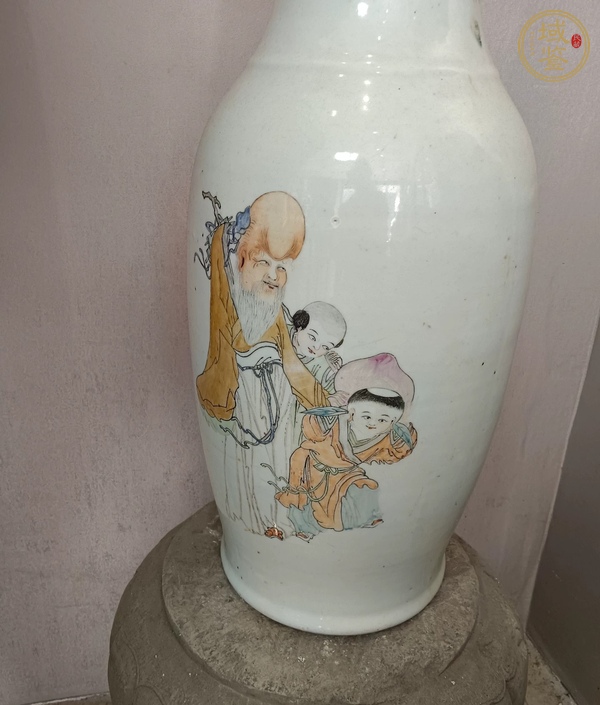 古玩陶瓷人物圖瓶標(biāo)本真品鑒賞圖